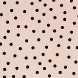 Crêpe Pois Beige 7mm Noir - Ribes y Casals