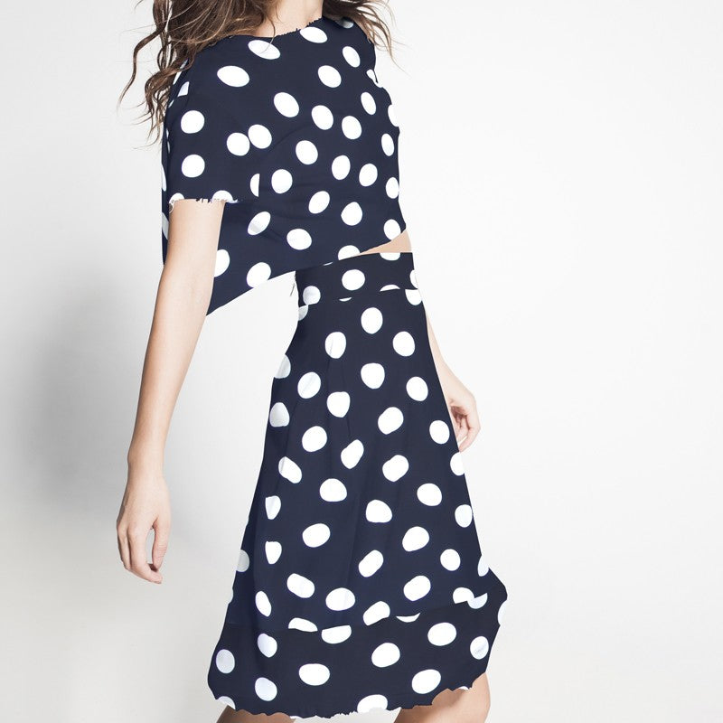 Crepe à Pois Blanc 33mm Noir - Ribes y Casals