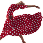 Crepe à Pois Blanc 35mm Rouge - Ribes y Casals