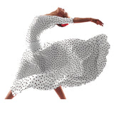 Crepe à Pois Marron 7mm Écru - Ribes y Casals