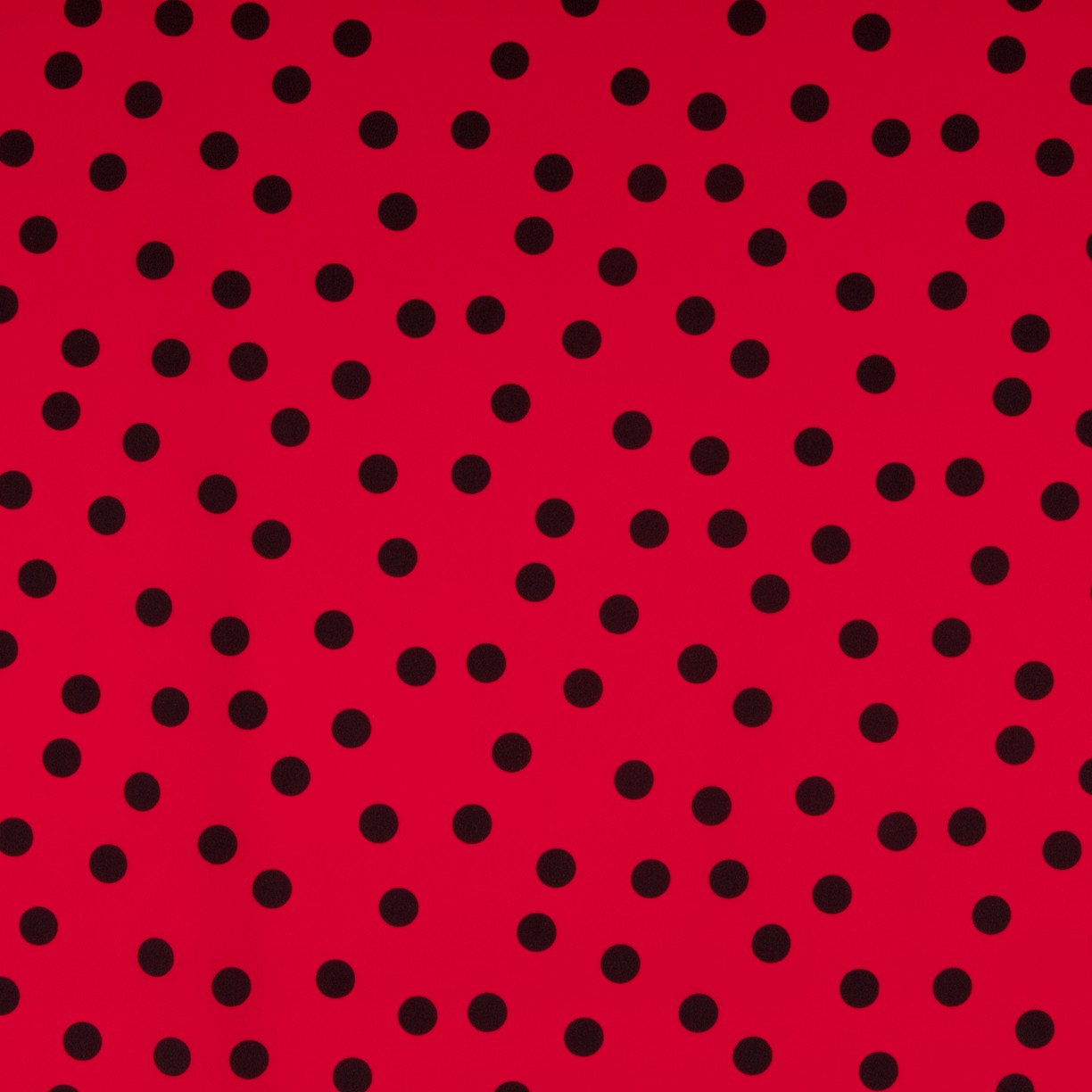 Crepe Pois Noir 17mm Rouge - Ribes y Casals