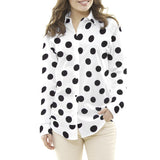 Crepe à Pois Noir 33mm Blanc - Ribes y Casals