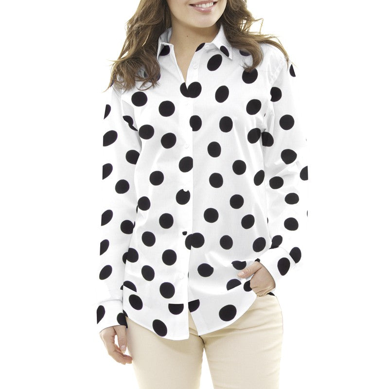 Crepe à Pois Noir 33mm Blanc - Ribes y Casals