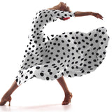 Crepe à Pois Noir 33mm Blanc - Ribes y Casals