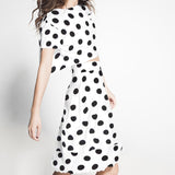 Crepe à Pois Noir 33mm Blanc - Ribes y Casals