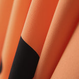 Crêpe Pois Noir 33mm Tangerine - Ribes y Casals