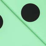 Crêpe Pois Noir 33 Mm Menthe - Ribes y Casals
