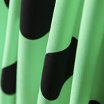 Crêpe Pois Noir 33 Mm Menthe - Ribes y Casals