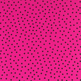 Crepe à Pois Noir 7mm Cyclamen - Ribes y Casals