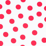 Crepe à Pois Rouge 33mm Blanc - Ribes y Casals