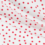 Crepe Pois Rouge 7mm Blanc - Ribes y Casals