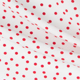 Crepe Pois Rouge 7mm Blanc - Ribes y Casals