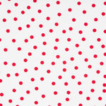 Crepe Pois Rouge 7mm Blanc - Ribes y Casals