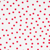Crepe Pois Rouge 7mm Blanc - Ribes y Casals