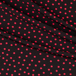 Crepe à Pois Rouge 7mm Noir - Ribes y Casals