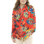 Crepe Cadre Floral Orange - Ribes y Casals