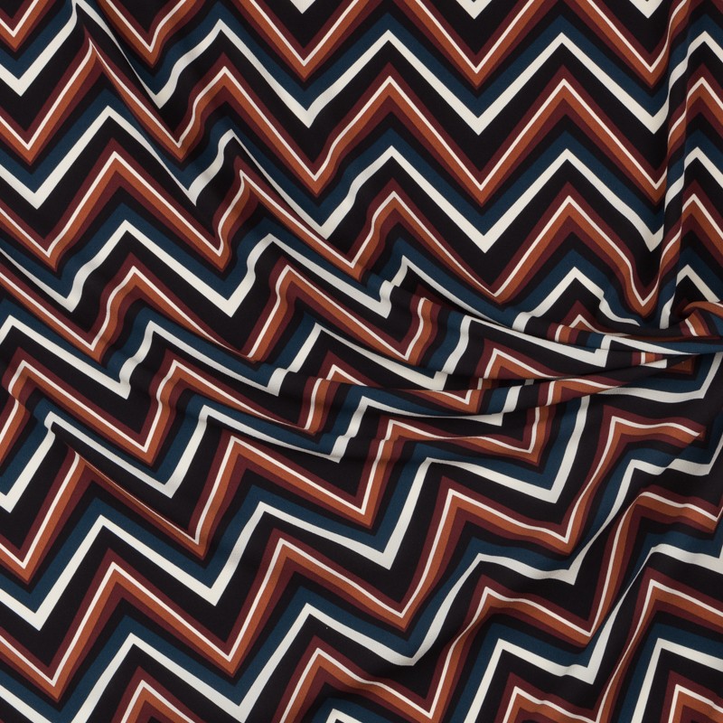 Crepe Marrocain Azteque Brique - Ribes y Casals