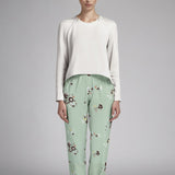 Crepe Marrocain Bouquet Vert d&#39;Eau - Ribes y Casals