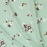 Crepe Marrocain Bouquet Vert d&#39;Eau - Ribes y Casals