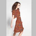 Crepe Marrocain Cachemire Brique - Ribes y Casals