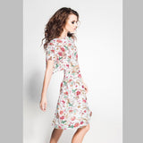 Crepe Marrocain Fleur Blanc - Ribes y Casals