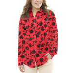 Crepe Marrocain Floral Rouge - Ribes y Casals