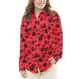 Crepe Marrocain Floral Rouge - Ribes y Casals