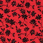 Crepe Marrocain Floral Rouge - Ribes y Casals