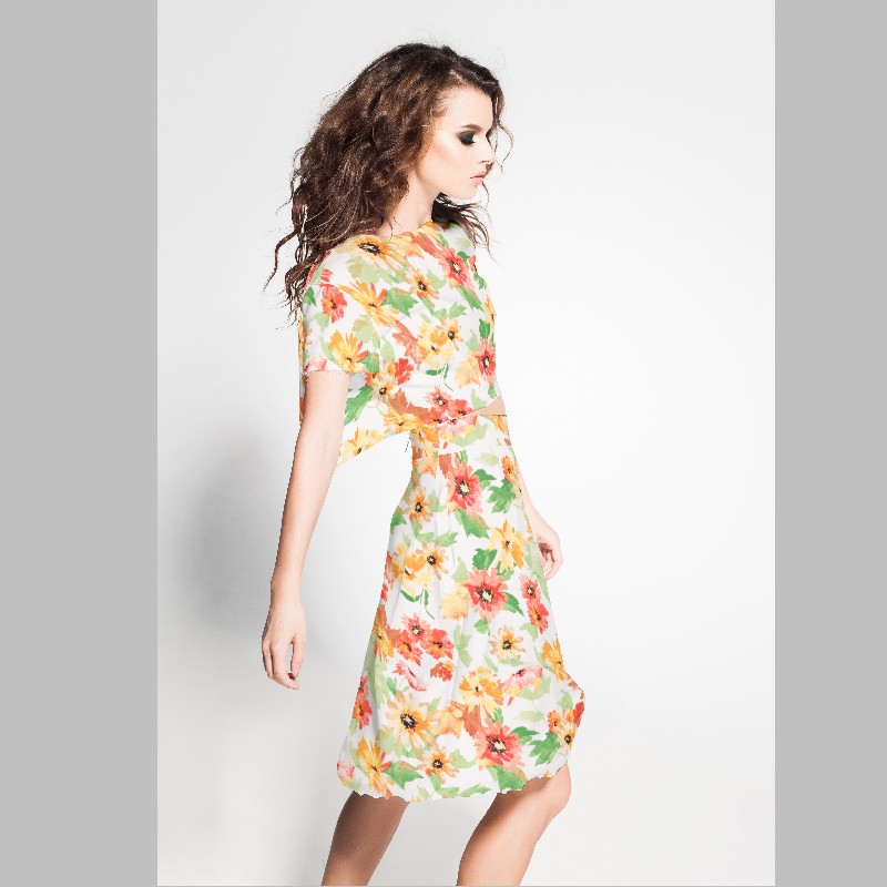 Crepe Marrocain Forest Blanc Cassé - Ribes y Casals