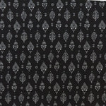 Crepe Marrocain Géométrique Noir - Ribes y Casals