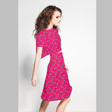 Crepe Marrocain Ananas Fuchsia - Ribes y Casals