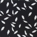 Crepe Marrocain Plumes Noir - Ribes y Casals