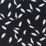 Crepe Marrocain Plumes Noir - Ribes y Casals