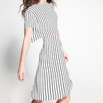 Crêpe Marrocain Rayas Blanc - Ribes y Casals