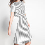 Crêpe Marrocain Rayas Blanc - Ribes y Casals