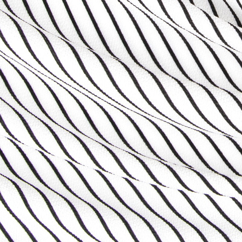 Crêpe Marrocain Rayas Blanc - Ribes y Casals