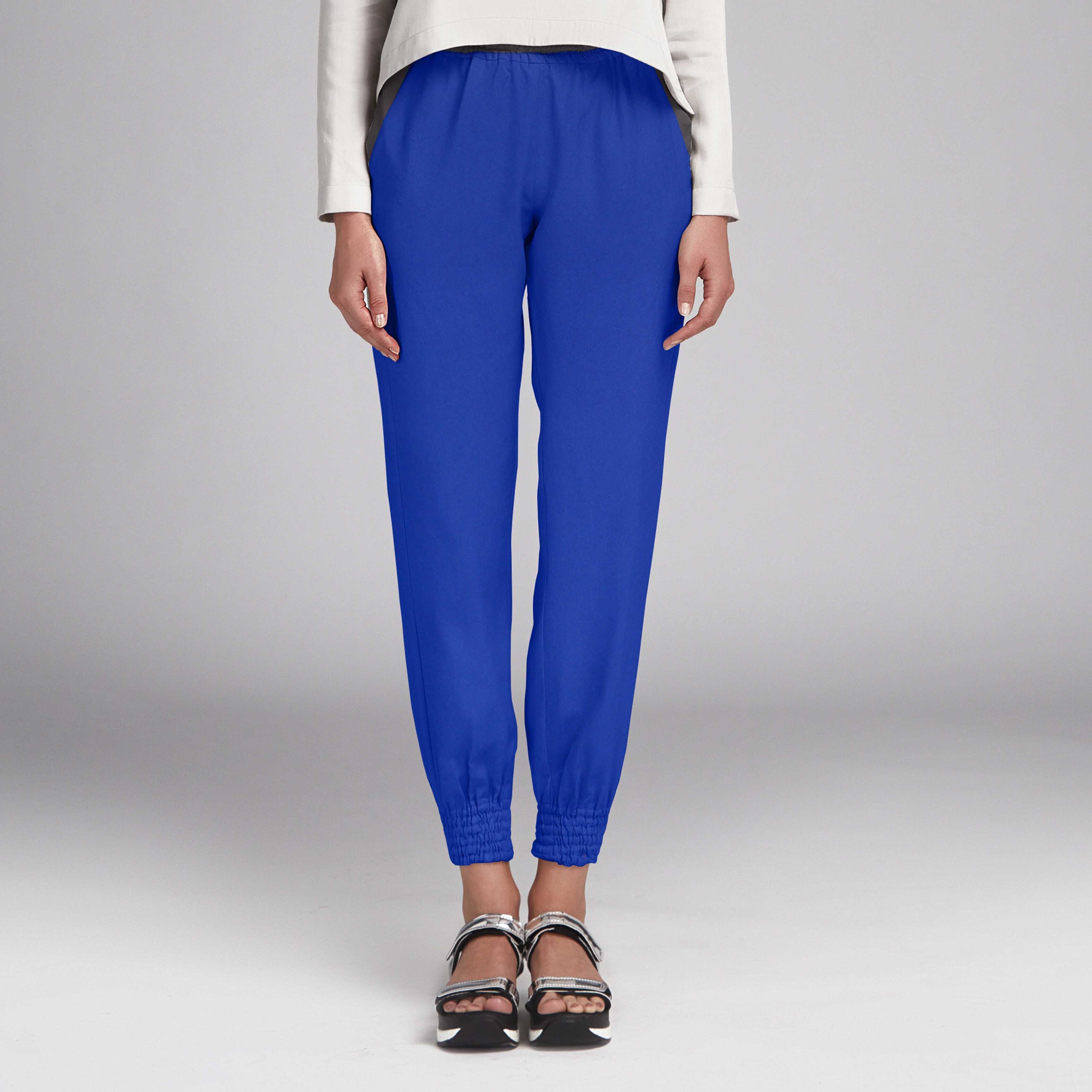 Tissu Crêpe Mode Bleu Soutenu - Ribes y Casals