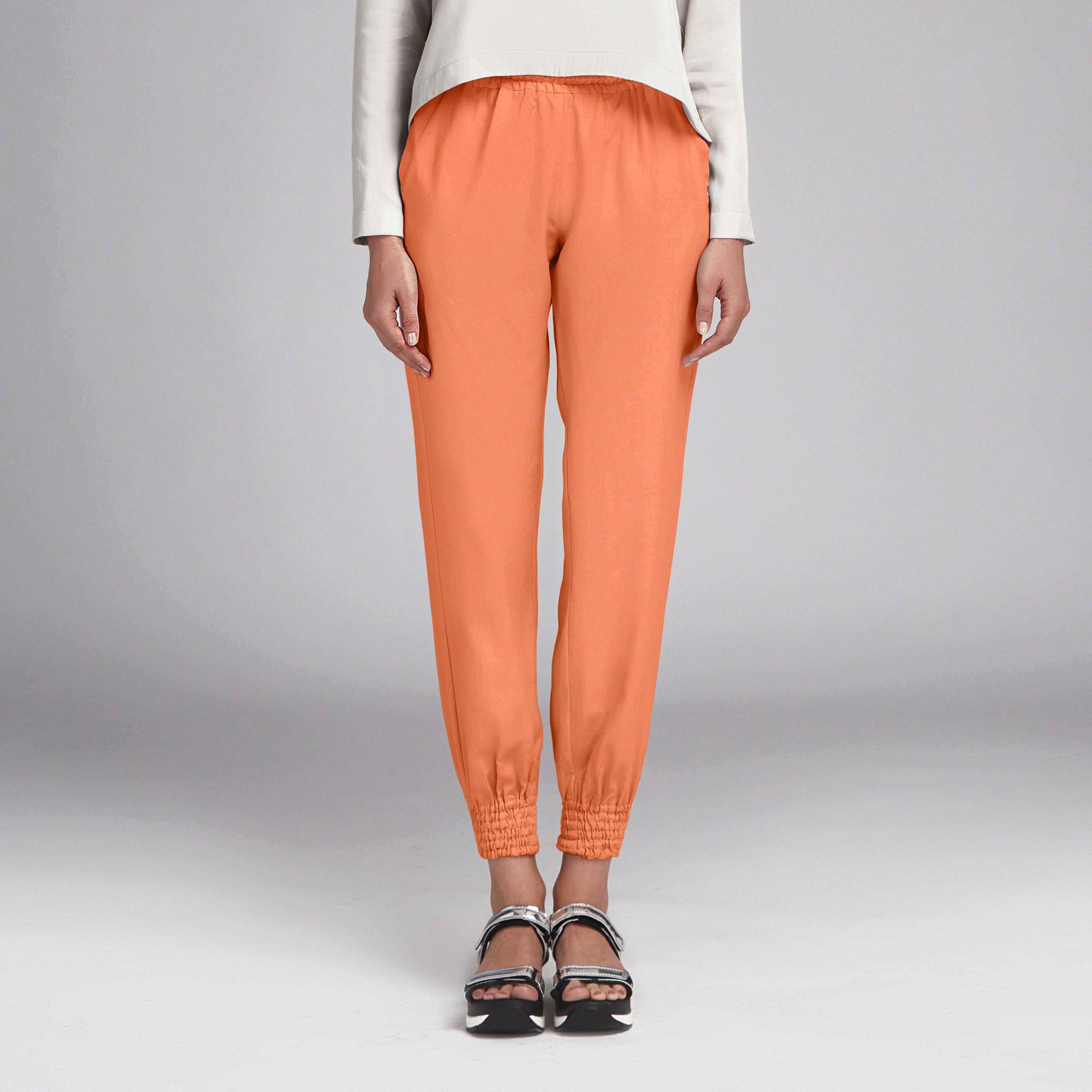 Tissu Crêpe Mode Orange - Ribes y Casals