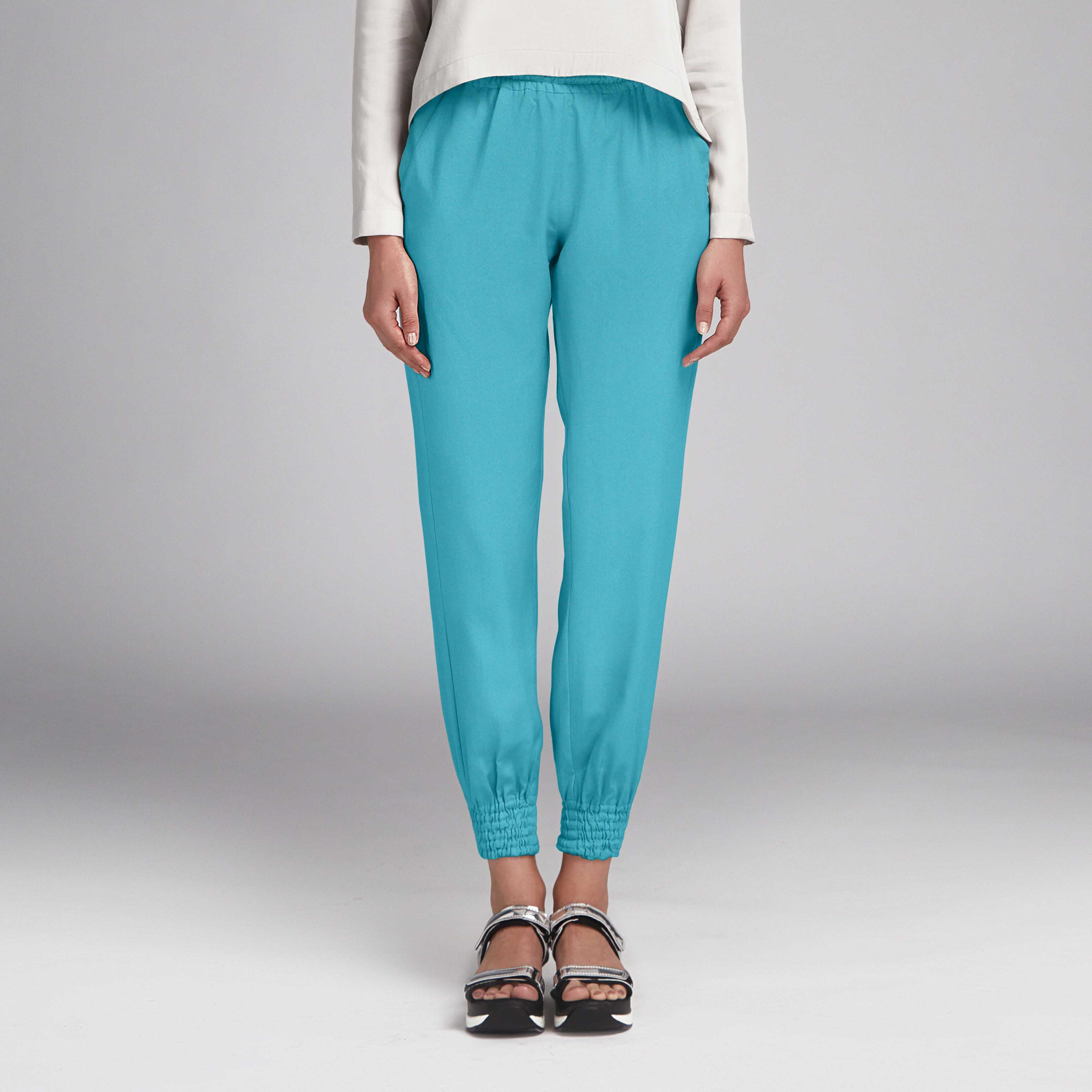 Tissu Crêpe Mode turquoise - Ribes y Casals