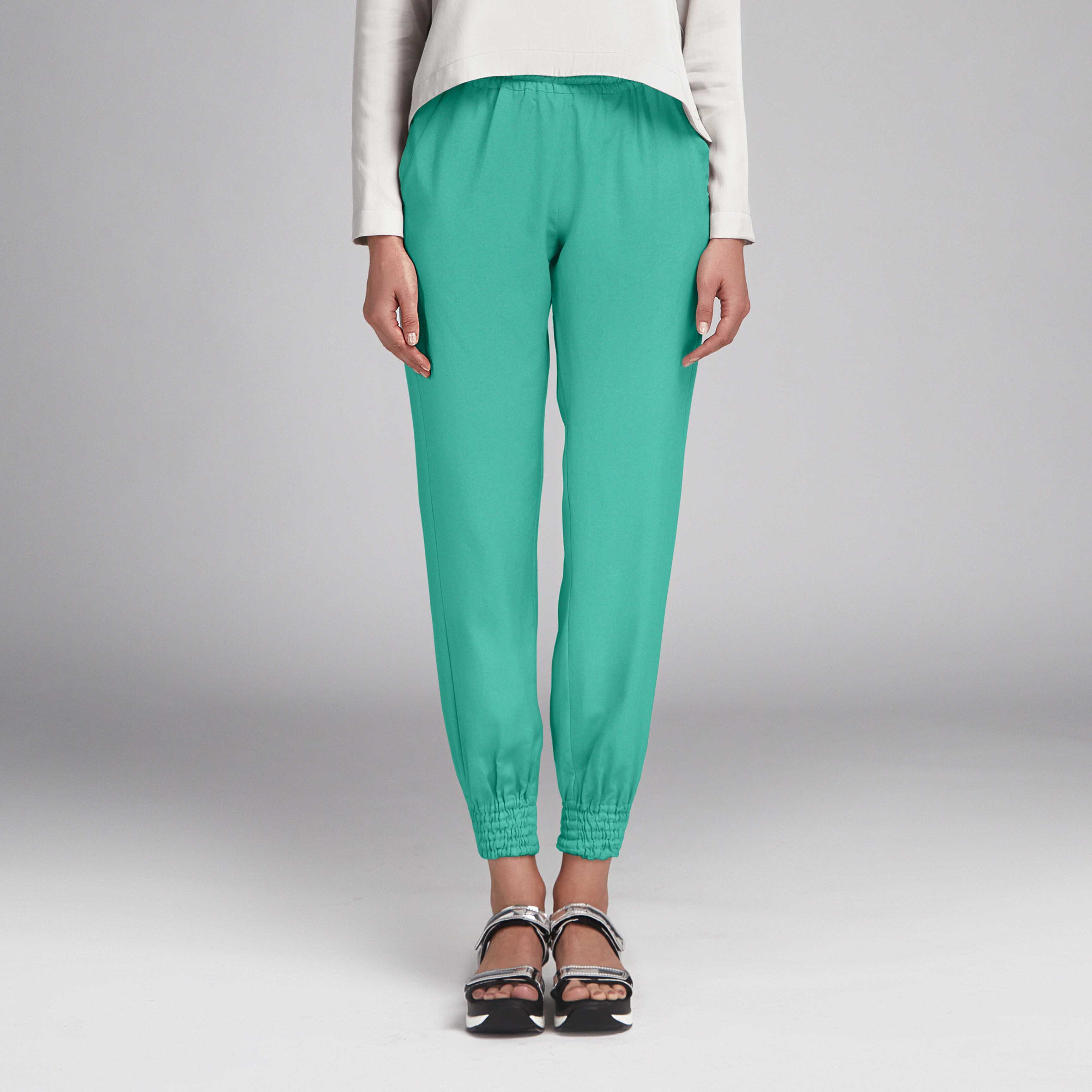 Tissu Crêpe Mode Vert d&#39;Eau - Ribes y Casals