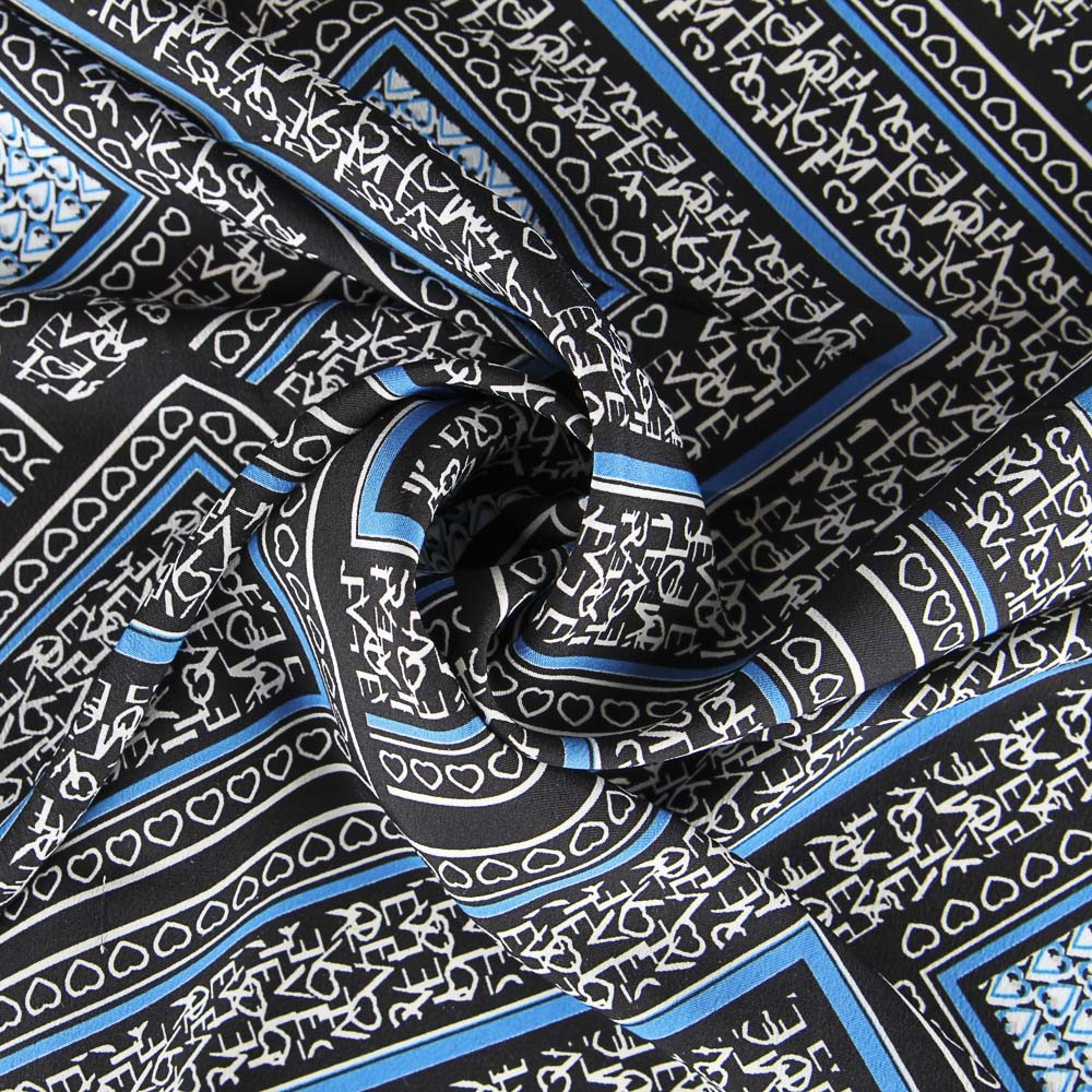 Crêpe Mosaïque Love Bleu - Ribes y Casals