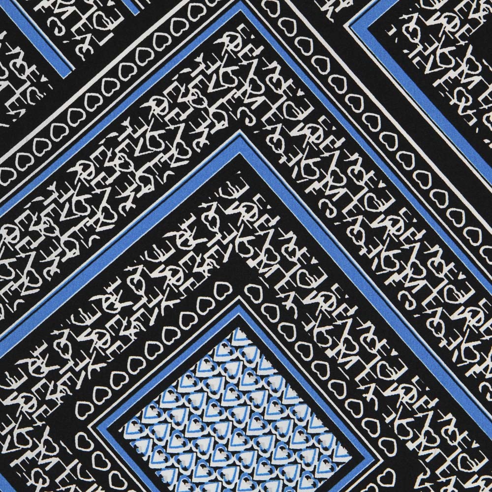 Crêpe Mosaïque Love Bleu - Ribes y Casals