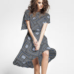 Crêpe Mosaïque Love Bleu - Ribes y Casals