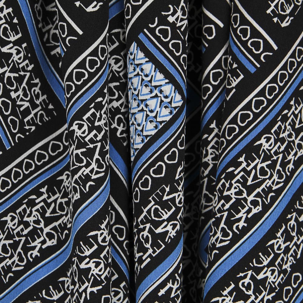 Crêpe Mosaïque Love Bleu - Ribes y Casals