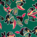 Crêpe Fleurs Japon Vert - Ribes y Casals