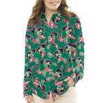 Crêpe Fleurs Japon Vert - Ribes y Casals