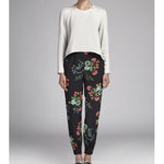 Crepe Oriental Floral Noir - Ribes y Casals