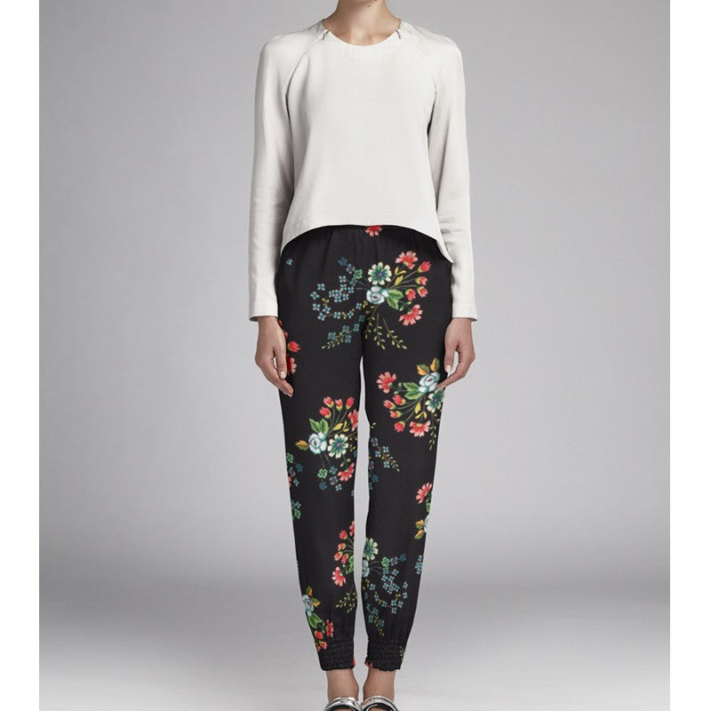 Crepe Oriental Floral Noir - Ribes y Casals