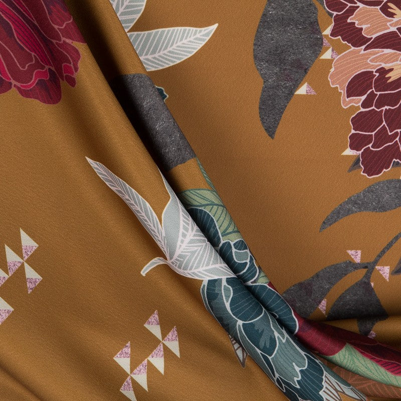 Crepe Oriental Kimono Ochre - Ribes y Casals