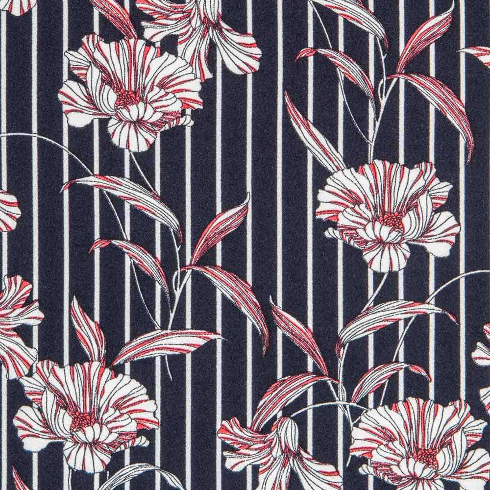 Crêpe Fleurs Japon Vert - Ribes y Casals